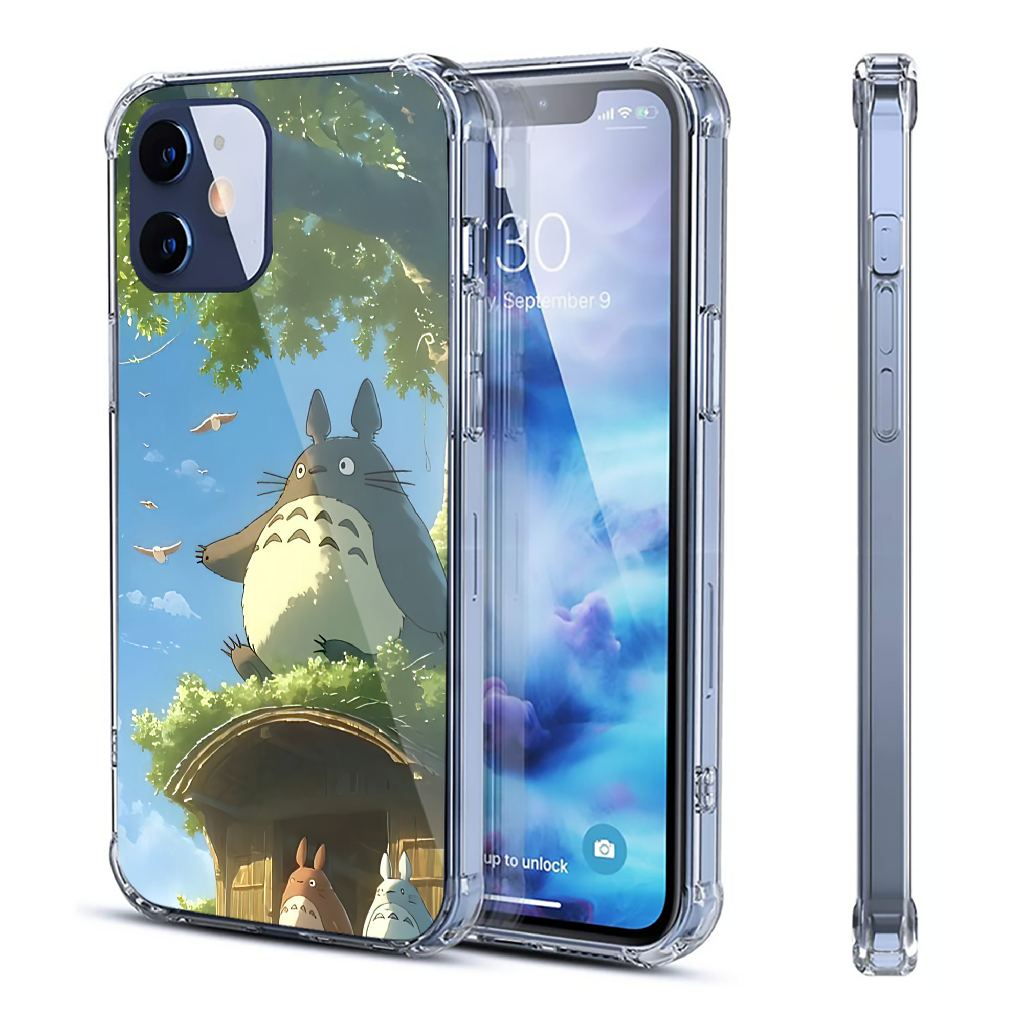 （画像用） となりのトトロ 草壁メイ 草壁サツキ My Neighbor Totoro Satsuki Kusakabe Mei Kusakabe 【iPhone 12シリーズ対応】透明スマホケース（クリアソフトケース）